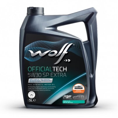 Синтетическое моторное масло 5W30 OFFICIALTECH C3 SP EXTRA 5L (FIAT 9.55535-S1/9.55535-S3 / FORD WSS-M2C917-A / MB 229.31/229.51/ 229.52 / OPEL OV0401547/GM-LL-A-025/GM-LL-B-025 / RENAULT RN 0700/0710 / VW 505.00/505.01) 1049360 WOLF (Бельгия)