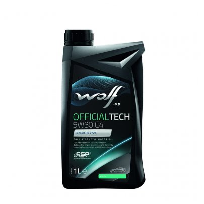 Синтетическое моторное масло 5W30 OFFICIALTECH C4 1L (FIAT 9.55535-S4 / MB 229.31 / MB 226.51 / MB 229.51 / RENAULT RN 0720) 8308314 WOLF (Бельгия)