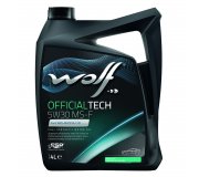 Синтетическое моторное масло 5W30 OFFICIALTECH MS-F 4L (FORD WSS-M2C913-C/D / RENAULT RN 0700 / JAGUAR-LAND ROVER STJLR.03.5003 / FIAT 9.55535-G1) 8308710 WOLF (Бельгия)