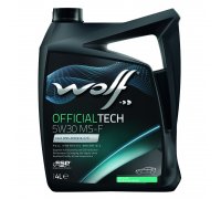 Синтетическое моторное масло 5W30 OFFICIALTECH MS-F 4L (FORD WSS-M2C913-C/D / RENAULT RN 0700 / JAGUAR-LAND ROVER STJLR.03.5003 / FIAT 9.55535-G1) 8308710 WOLF (Бельгия)