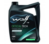 Синтетическое моторное масло 5W30 OFFICIALTECH MS-F 5L (FORD WSS-M2C913-C/D / RENAULT RN 0700 / JAGUAR-LAND ROVER STJLR.03.5003 / FIAT 9.55535-G1) 8308819 WOLF (Бельгия)