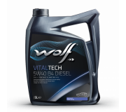 Синтетическое моторное масло 5W40 VITALTECH B4 DIESEL 5L (BMW LONGLIFE-01 / MB 226.5 / MB 229.3 / OPEL GM-LL-B-025 / PORSCHE A40 / PSA B71 2296 / RENAULT RN 0700 / RENAULT RN 0710 / VW 502.00 / VW 505.00) 1042635 WOLF (Бельгия)
