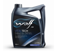 Синтетичне моторне масло 5W40 VITALTECH B4 DIESEL 5L (BMW LONGLIFE-01 / MB 226.5 / MB 229.3 / OPEL GM-LL-B-025 / PORSCHE A40 / PSA B71 2296 / RENAULT RN 0700 / RENAULT RN 0710 / VW 502.00 / VW 505.00) 1042635 WOLF (Бельгія)