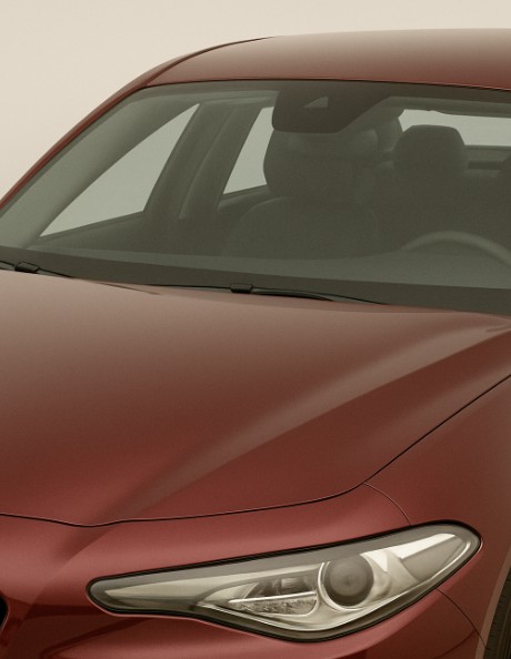 Лобовое стекло на Alfa Romeo Giulia с датчиком дождя и полосой от солнца